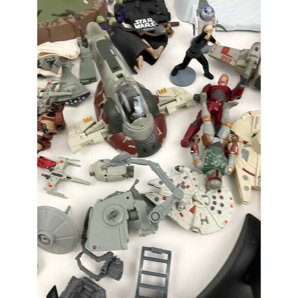 VTG Star Wars 1990s Action Figures Kenner Ships Micro Machines Lot Bundle - Picture 10 of 16
